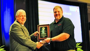 Elizabethton's Snap-On Tools plant has been chosen to receive the Governor's Award of Excellence for Workplace Safety and Health. The plant qualified for the Governor's Award by working more than 908,000 hours without a lost-time or restricted duty workplace injury or illness. The site's injury-free record dates back to May 2013. Pictured are TOSHA Administrator Steve Hawkins, left, and Brian Irwin of Snap-On Tools