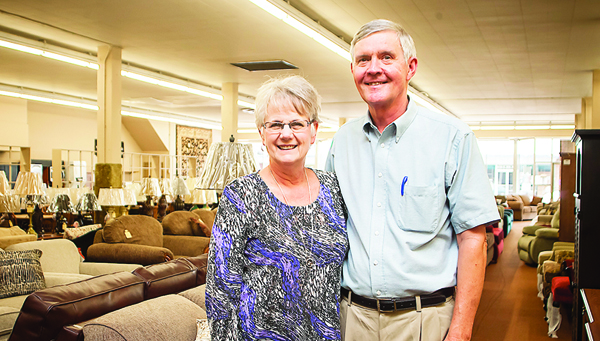 Photo by Brandon Hicks Margo Bentley and her husband, Stan, are the second generation to operate Ritchie's Furniture and Appliance in downtown Elizabethton. The business was founded by Margo's father Ralph X. Ritchie in 1936.