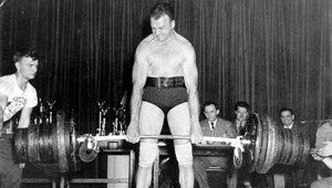 Contributed Photo Bob Peoples, shown here during a weightlifting competition, was a pioneer in the deadlifting community - so much so that he earned the nickname "Mr. Deadlift."