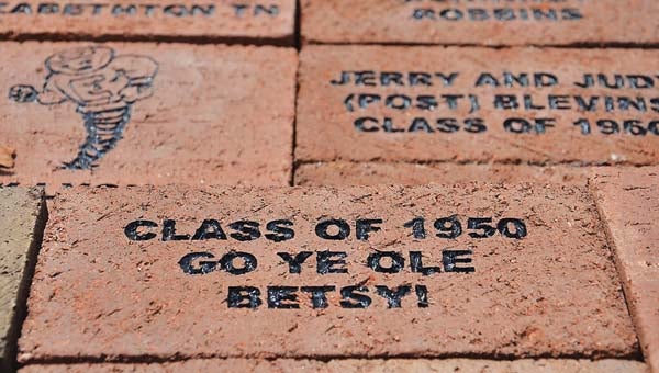 Star Photo/Rebekah Price Many alumni have purchase commemorative brick pavers to support the new Citizens Bank Stadium.