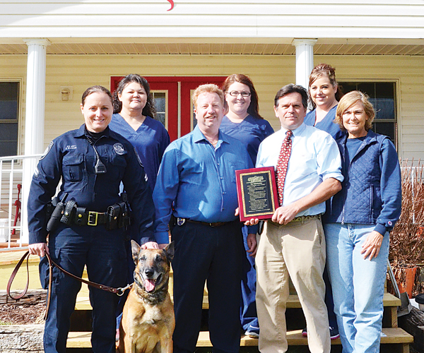 Veterinarian honored for service to K9 officers