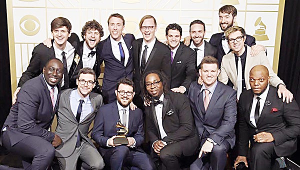 Contributed Photo  Snarky Puppy band members were ecstatic after receiving their second Grammy Award, this time for Best Contemporary Instrumental Album with Dutch group Metropole Orkest (not pictured).