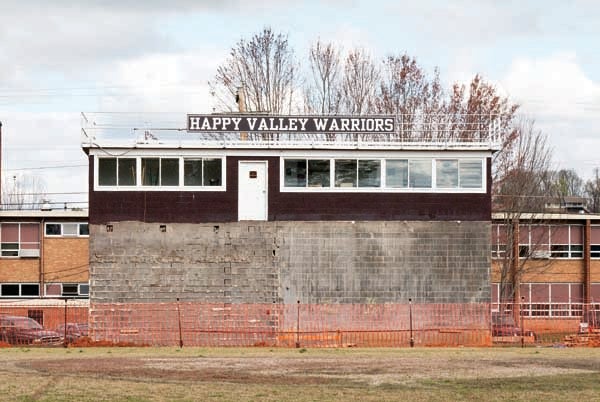 Star Photo/Bryce Phillips  Happy Valley's football stadium is currently understruction after the old seating was torn in February. The new seating is estimated to be ready by Aug. 1.