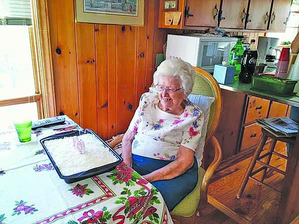 Helen Fetzer was treated by her family with a special cake and celebration on her 97th birthday Jan. 2.