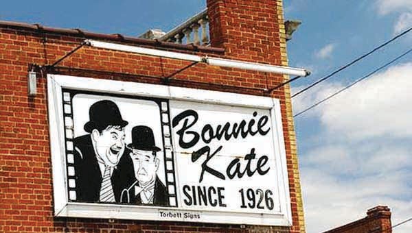 Contributed Photo  A sign on the side of the Bonnie Kate Theater building denotes its historical importance, dating back to 1926. The theater formally opened on Mar. 26, 1926, with a silent film showing to a full house.