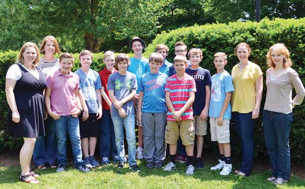 Star Photo/Rebekah Price Chaperones and students who will attend the FACT Summit 2016 include (from left) Marianne Townsend, Sherri Taylor, Reece Townsend, Luke Kavanaugh, Luke Anglin, Austin Taylor, Lukas Owens, Samuel Bennett, David Kliesh, Gage Treadway, Pate Anglin, Elijah Birdsong, Lauren Meier, and Janet Anglin as well as (not pictured) Sarah Younce, Elijah Younce, Haley Younce and Daniel Younce.