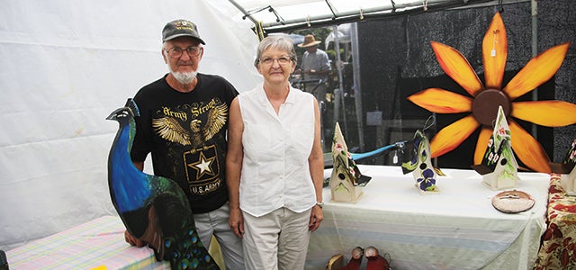 Star Photo/Curtis Carden Ronnie and Pat Rader, owners of Gooseberry Patch in Greeneville, took part in their 15th trip to the Rhododendron Festival over the weekend.