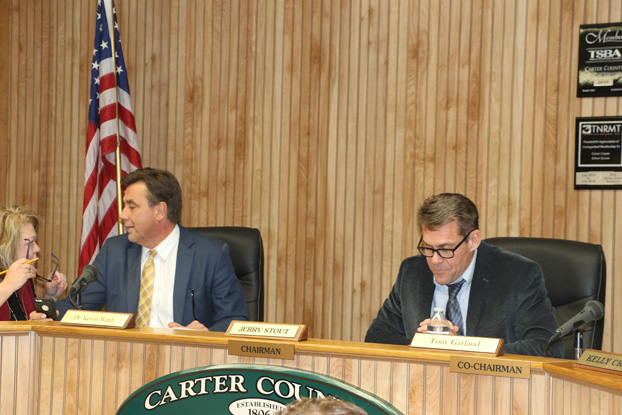 Carter County School Board reviews in-progress items, agendas during Carter County School Board reviews in-progress items, agendas during