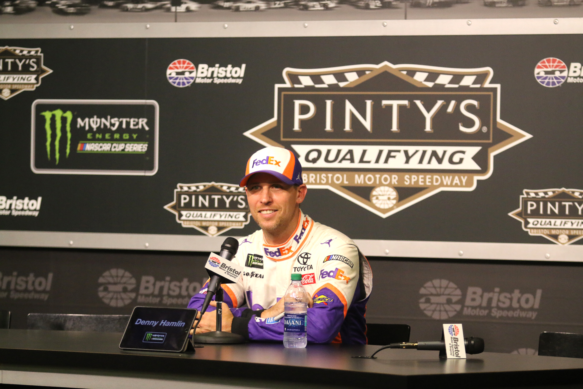 Putting the hammer down... Hamlin drives Toyota to top spot for